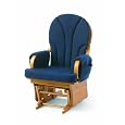 Foundations Lullaby Adult Glider Rocker, Natural/Blue