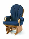 Foundations Lullaby Adult Glider Rocker, Natural/Blue