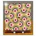 Retro 60s Psychedelic Swirls Gold Pink White Teal Red - 6x6 Desk Clock