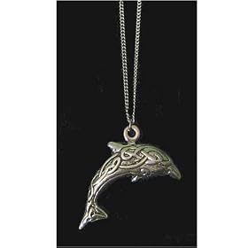 Celtic Dolphin English Pewter Necklace