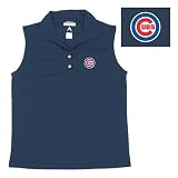 Chicago Cubs Womens Excellence Sleeveless Mesh Polo by Antigua Sport