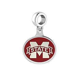 Mississippi State Bulldogs Enamel Drop Charm Fits All Pandora Style Bracelets