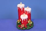 16CM LED 3 CANDLE CLUSTER
