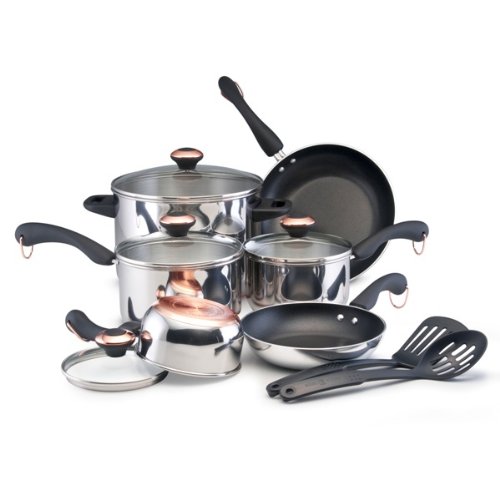 Paula Deen Signature Stainless Steel 12-Piece Cookware Set