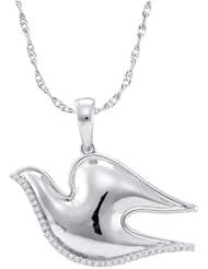 0.10CTW DIAMOND DOVE PENDANT