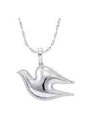 0.10CTW DIAMOND DOVE PENDANT