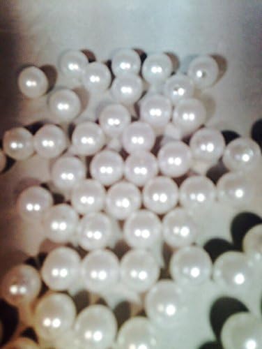 PEARLS: White Small Size Pearl Beads 10mm (3/8") For Jewelry Making: Bracletts, Necklace, Earings, Vase Fillers, Table Scatters. Beautiful Wedding Decorations. 250 Pearls Per Bag