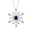 FOJO's Sapphire Glass/CZ Snowflake Pendant