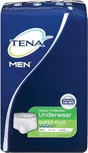 Tena Men's Super Plus, Med/Large, 16 Count
