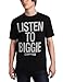 Mighty Healthy Men's Listen To Biggie Tee, Black, Medium
