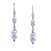 Sterling Silver Cubic Zirconia Double Marquise-Shaped Drop Earrings by Cheline
