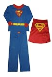 : Superman Detachable Cape Long Sleeve Pajamas for boys