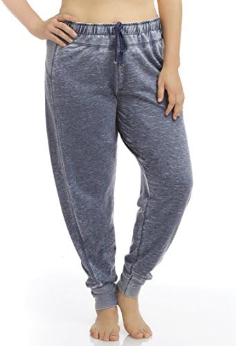 Marika Curves Women's Belmont French Terry Jogger Pants (Plus Size) 2X Plus Heathered Black Iris