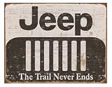 Jeep The Trail Never Ends Sign