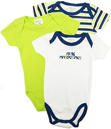 Affection Baby Clothing 100% Handsome Bodysuits, 3 pack