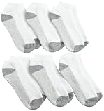 Fruit Of The Loom Boys 8-20 6 Pair No Show Socks