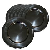 Reston Lloyd Black Melamine Dinner Plate, Set of 6