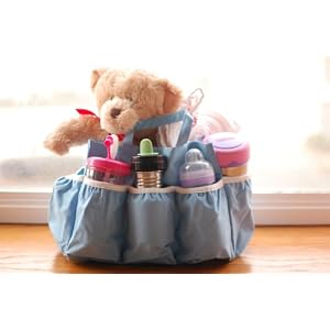 Diaper Bag Insert - Bag Organizer Blue and Pink