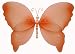 Orange Crystal Butterfly nylon hanging ceiling wall baby nursery room wedding decor decoration