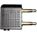 Airline Headphone Seat Adaptor - Airplane 3.5mm Stereo to dual Mono Earphone Connector Adaptor