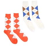 Fancy Colorful Cotton Socks, 2 Pairs per Pack