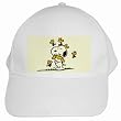 White Baseball Cap of Art Deco Snoopy with Woodstock & Friends (Charlie Brown, Peanuts, Halloween, Charles Schultz)