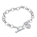 Paris Jewelry Platinum over Sterling Silver Diamond Heart Charm