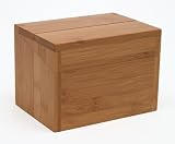 Lipper International Bamboo 5-by-6-3/4-Inch Recipe Box