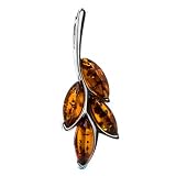 Baltic Honey Amber and Sterling Silver Small Flower Slider