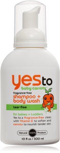 Yes To Baby Carrots Fragrance Free Shampoo and Body Wash, 10-Fluid Ounce