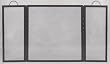 Woodfield Vintage Iron 3-fold Natural Wrought Iron Screen for Fireplace