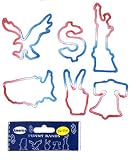 USA Patriotic Red White Blue Rubba Bandz Rubber Bands Bracelets 12pk