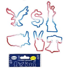 USA Patriotic Red White Blue Rubba Bandz