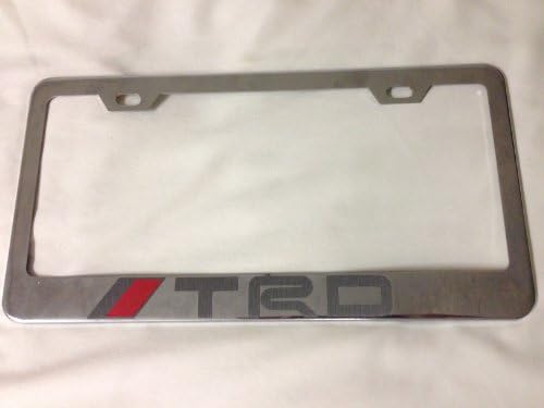 TRD Chrome Metal License Frame with screw caps included