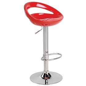 Lumisource Swizzle Bar Stool, Red by LumiSource