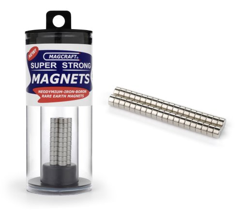 Magcraft NSN0579 1/4-Inch by 1/8-Inch Rare Earth Disc Magnets, 40-Count.