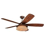 Monte Carlo 5LNR52BRD-L Landover 52-Inch 5-Blade Outdoor Ceiling Fan, Briti ....