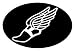 Winged Foot Oval Magnet(black)