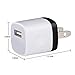 Wall Charger, CCLV 3 Pack Universal Home Travel USB 1 Amp Wall Charger Plug AC Power Adapter for iPhone 6 Plus, 6s Plus, Tablet, Samsung Galaxy S6 edge, Note 5, HTC, Nokia and more USB Devices, White