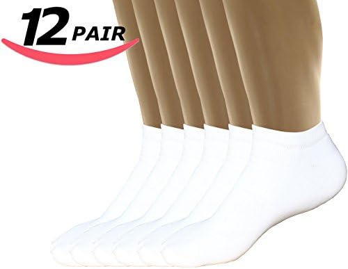 Women's 12 Pack No Show Socks (White)