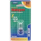 Feit Electric BPQ50/G8 50-Watt T4 JCD Halogen Bulb with Bi-Pin Base, Clear