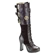 4 Inch Sexy Knee High Boots Gothic Steampunk Boots Theatre Costumes Boots Brown