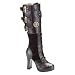 4 Inch Sexy Knee High Boots Gothic Steampunk Boots Theatre Costumes Boots Brown
