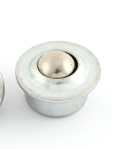 Metal Flange Mount Roller Ball Transfer Unit Bearing 4pcs Silver Tone