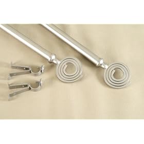 NEW Decorative Curtain Rod #61, 48-84 inch, Satin Nickel by Drapery Hardware