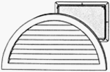Alcoa Home Exteriors HRDGV PW Half Round Gable Vent