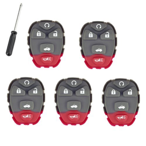 Pack Of 5 Keyless Remote 5B Key Pad Rubber For Buick LaCrosse Chevrolet