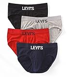 UPC 848182000759 product image for Levis 100-Series Cotton Briefs- 4 Pack (ULV10003) M/Red/Navy/Gray | upcitemdb.com
