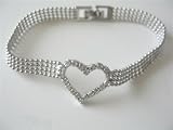 Heart Romantic Jewelry Cubic Zircon Heart Bracelet w/ Thick Beaded Rhodium Bracelet (BRAND NEW)