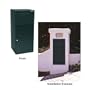dVault Mailboxes Secure Collection Unit w/Front Access & Tote, Delivery Vault DVCS0023-1, Black
